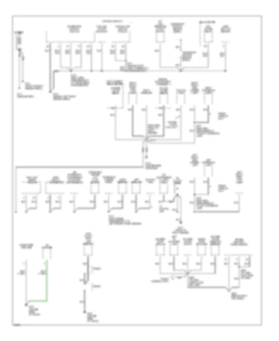 Ground Distribution Wiring Diagram 1 of 3 for Mercury Grand Marquis GS 1998