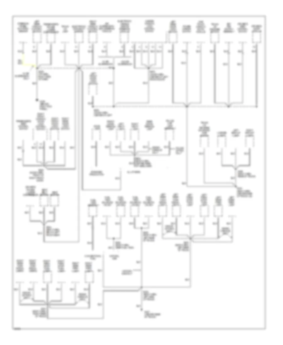 Ground Distribution Wiring Diagram 3 of 3 for Mercury Grand Marquis GS 1998