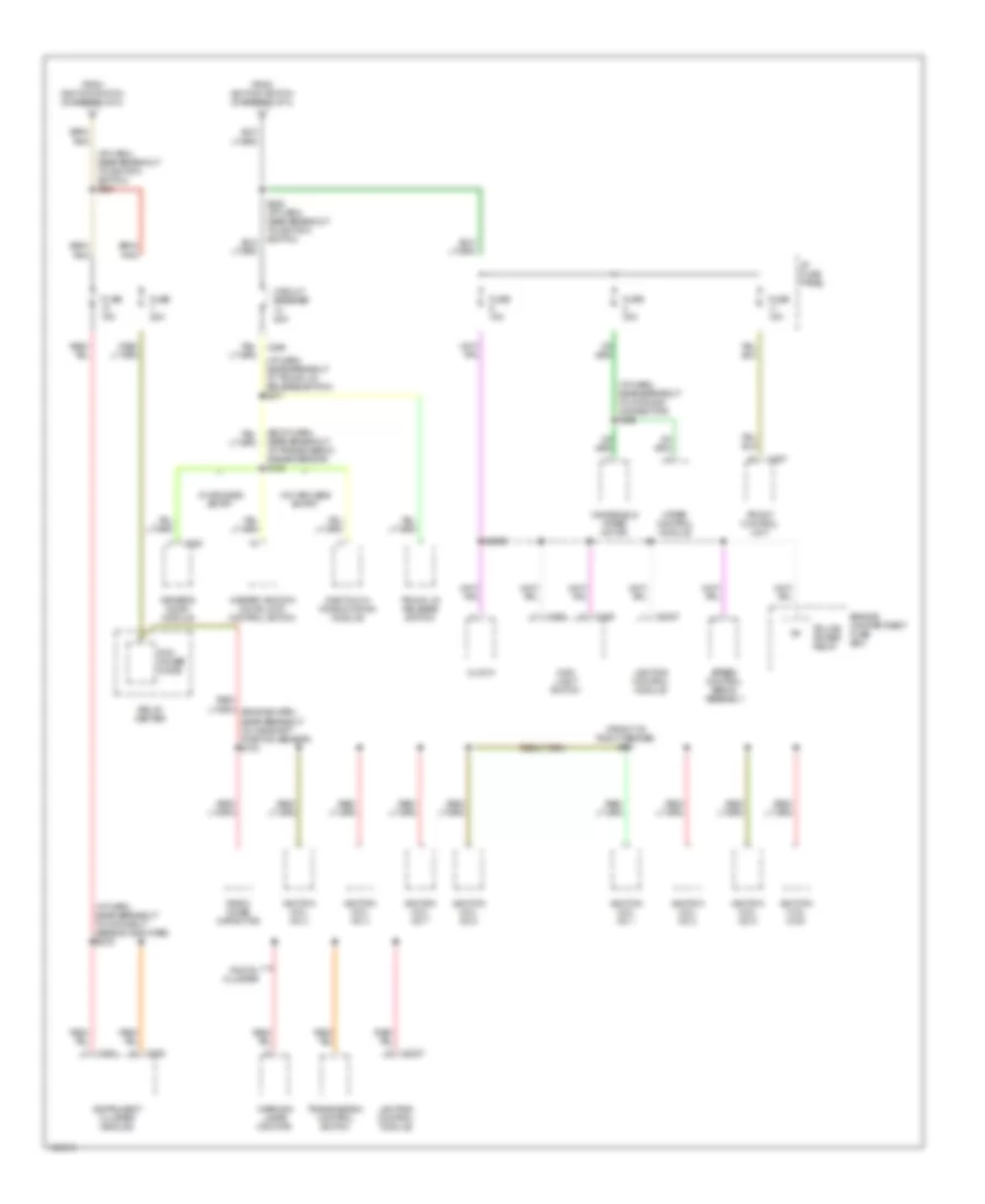 Power Distribution Wiring Diagram (4 of 4) for Mercury Grand Marquis GS 1998