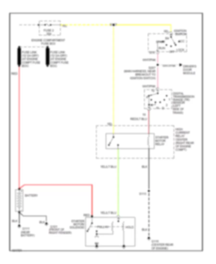 Starting Wiring Diagram for Mercury Grand Marquis GS 1998