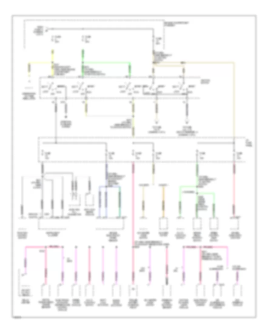 Power Distribution Wiring Diagram 3 of 4 for Mercury Grand Marquis LS 1998