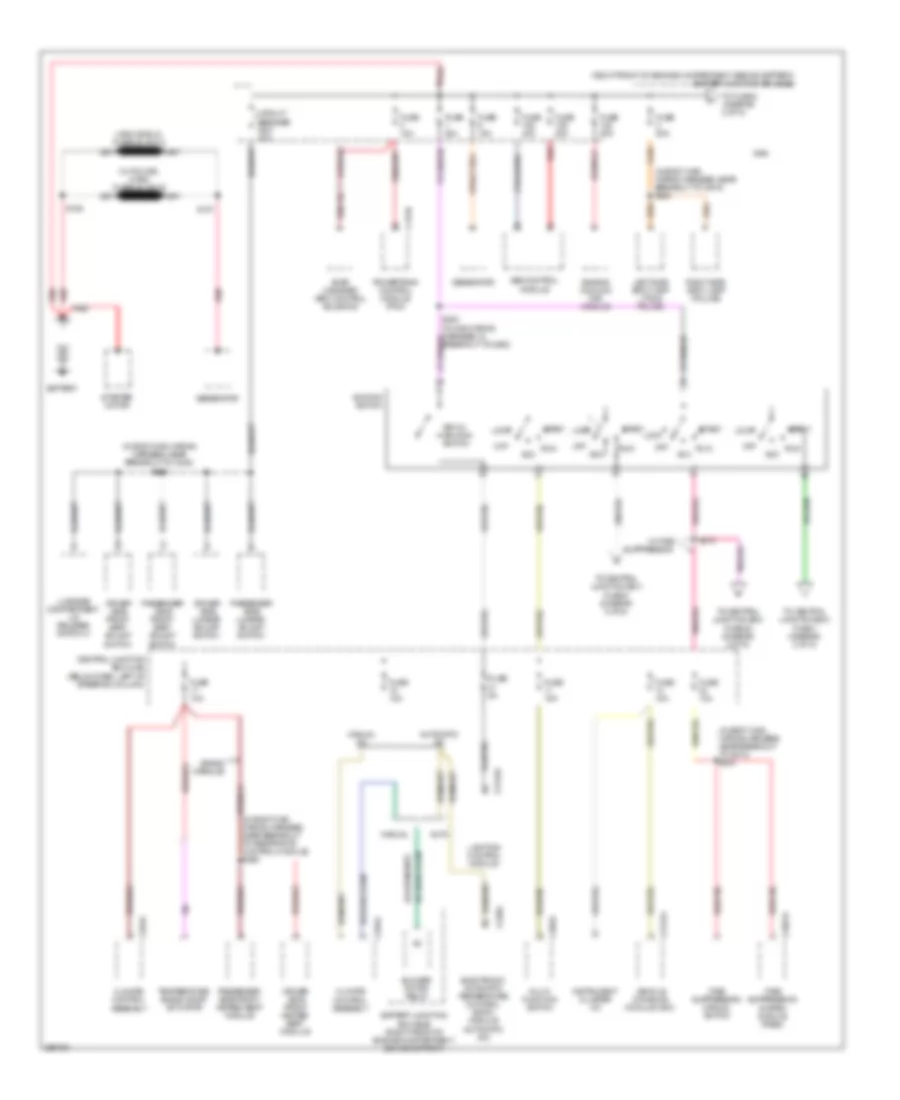 Power Distribution Wiring Diagram 1 of 5 for Mercury Grand Marquis LS 2009