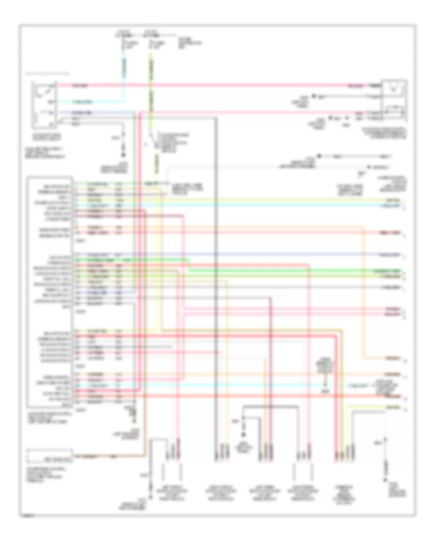Electronic Suspension Wiring Diagram 1 of 2 for Mercury Mountaineer 1998
