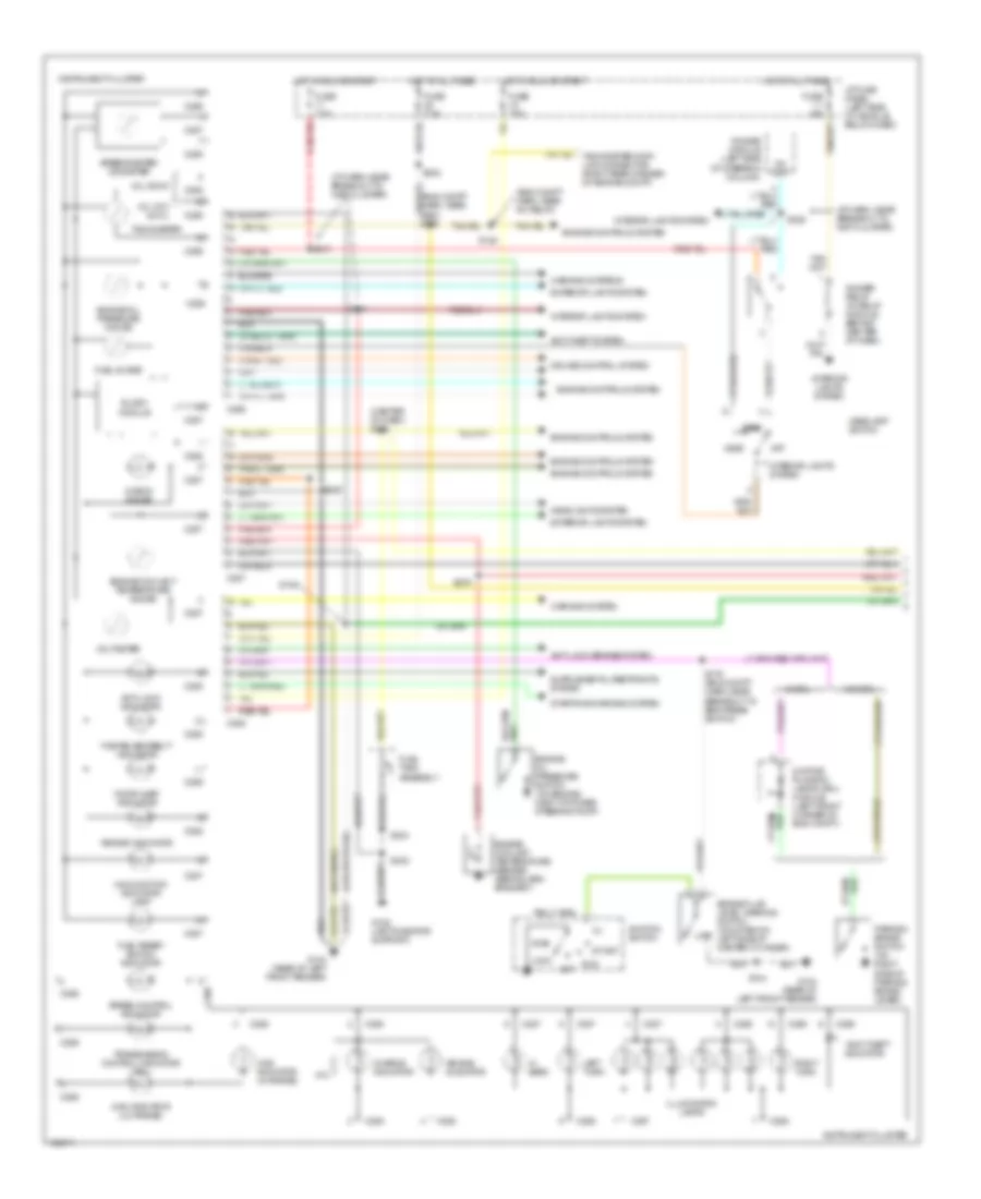 Instrument Cluster Wiring Diagram 1 of 2 for Mercury Mountaineer 1998