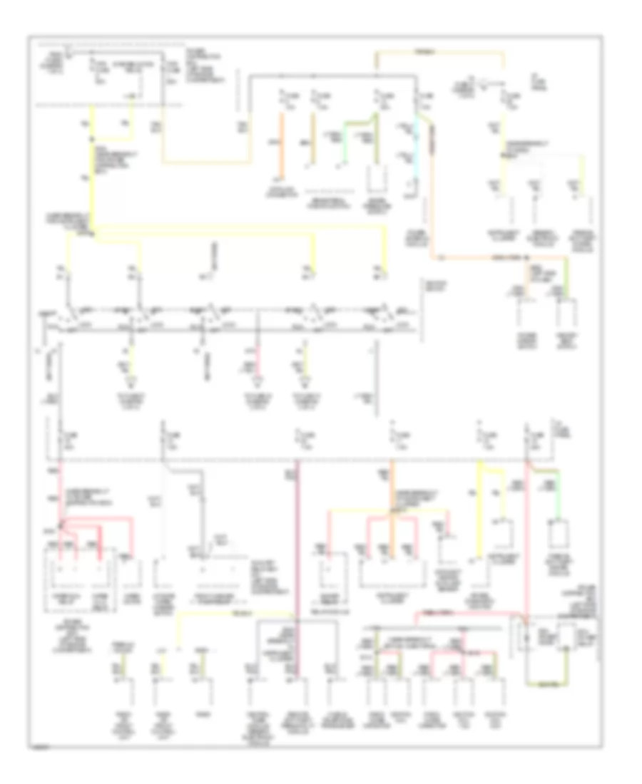 Power Distribution Wiring Diagram (2 of 4) for Mercury Mountaineer 1998