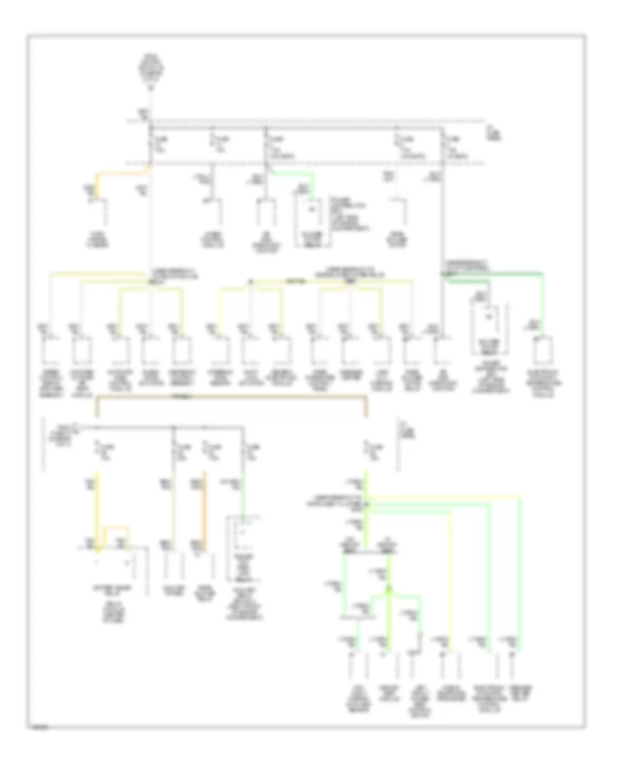 Power Distribution Wiring Diagram 4 of 4 for Mercury Mountaineer 1998