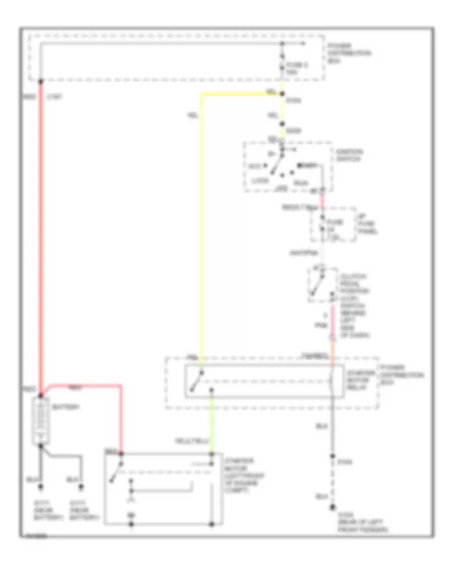 Starting Wiring Diagram, MT for Mercury Mountaineer 1998