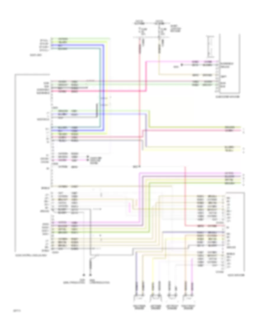Premium Radio Wiring Diagram, Hybrid with Audio Amplifier (1 of 2) for Mercury Mariner 2009