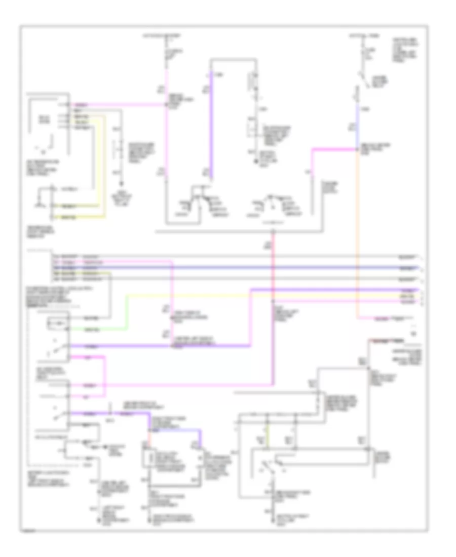 Электросхема кондиционера A/C (1 из 2) для Mercury Mystique 1998