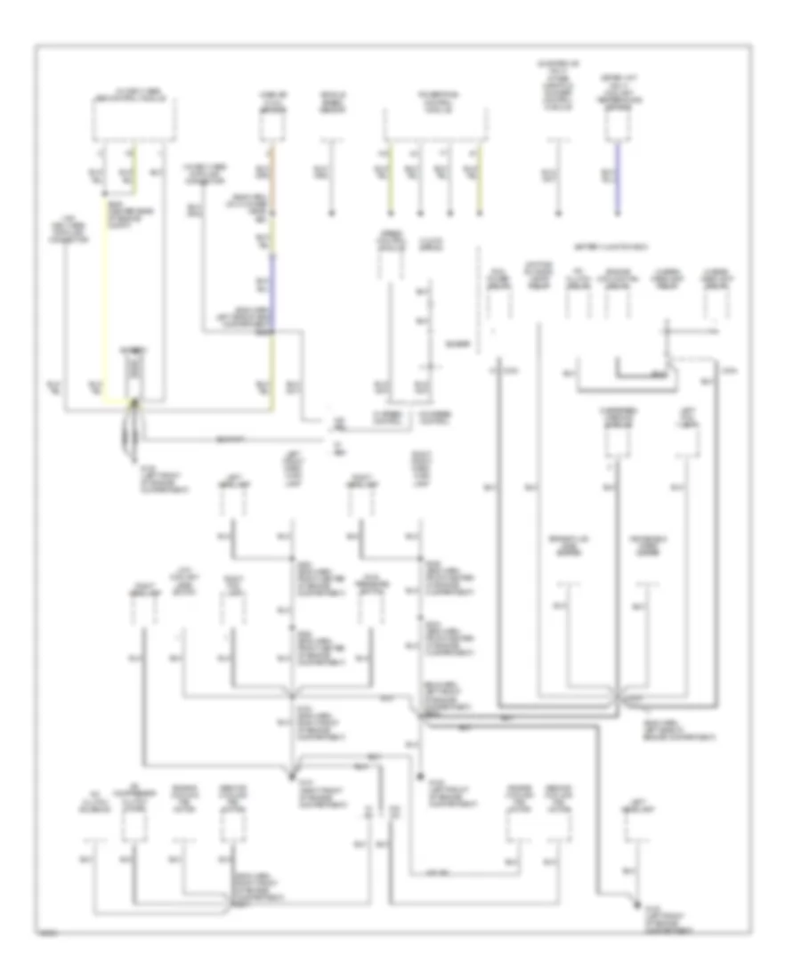 Ground Distribution Wiring Diagram 1 of 3 for Mercury Mystique GS 1998