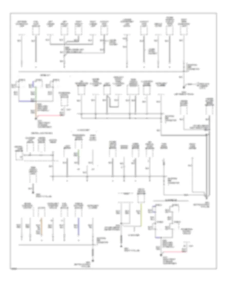Ground Distribution Wiring Diagram 3 of 3 for Mercury Mystique GS 1998
