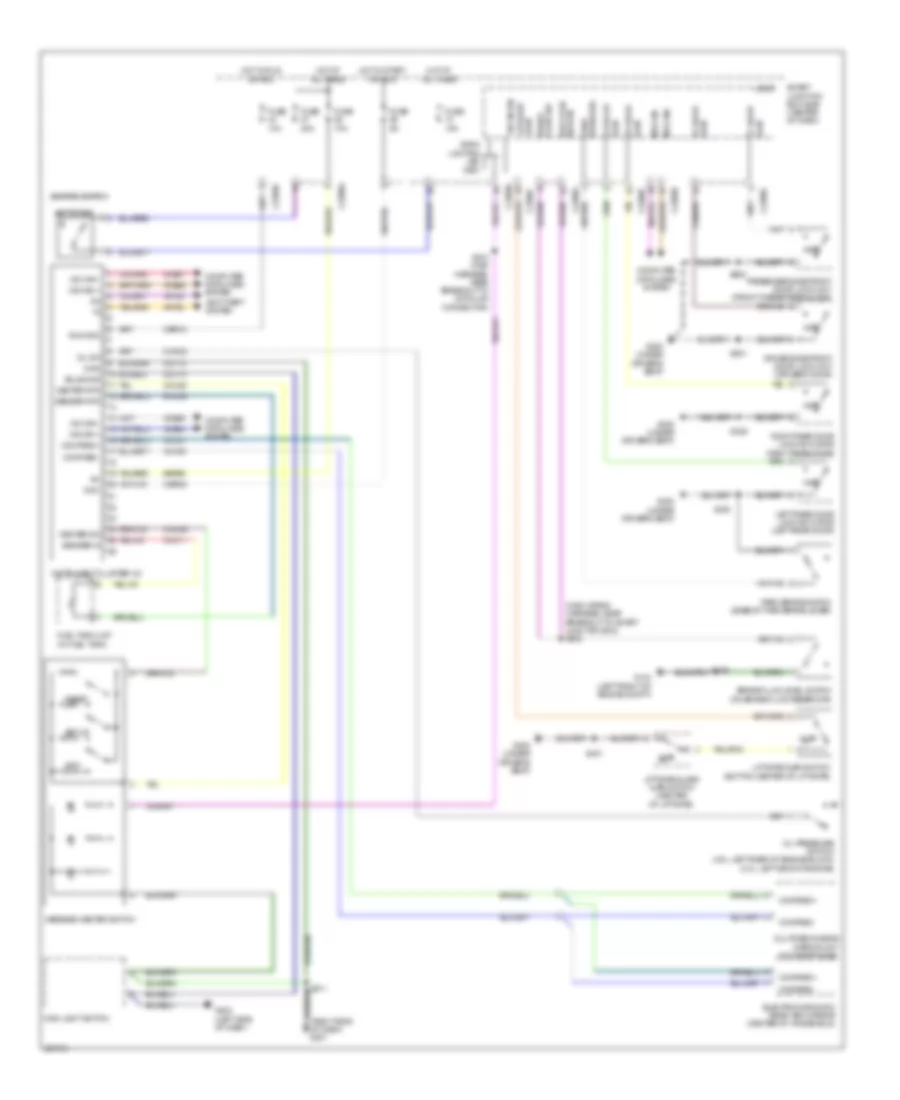 Instrument Cluster Wiring Diagram Except Hybrid for Mercury Mariner Premier 2009