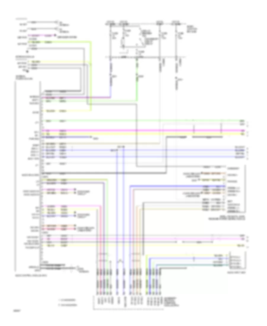 Navigation Wiring Diagram with SYNC 1 of 2 for Mercury Milan 2009