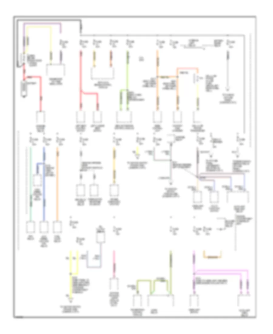 Power Distribution Wiring Diagram 1 of 3 for Mercury Sable GS 1998