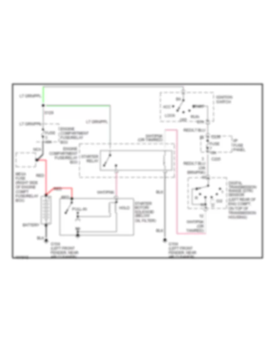 3 0L 12 Valve Starting Wiring Diagram for Mercury Sable GS 1998