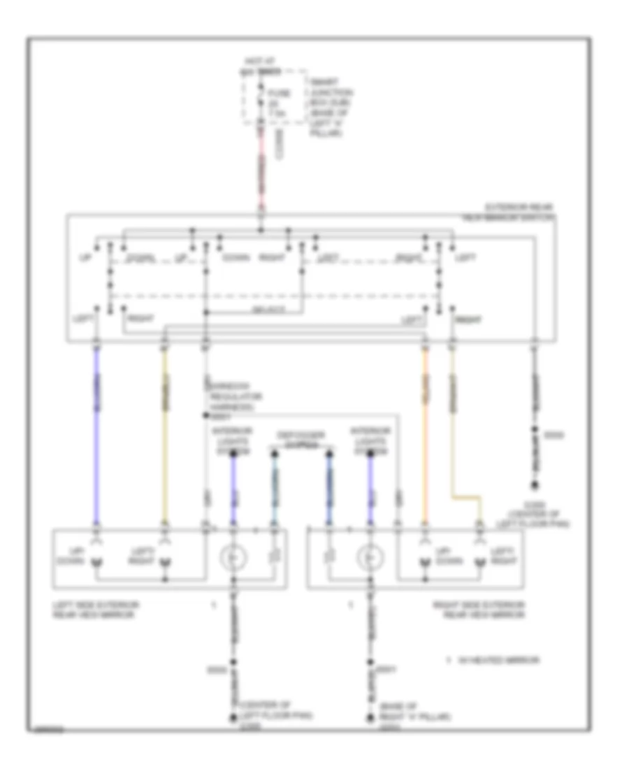 Power Mirrors Wiring Diagram for Mercury Milan Premier 2009