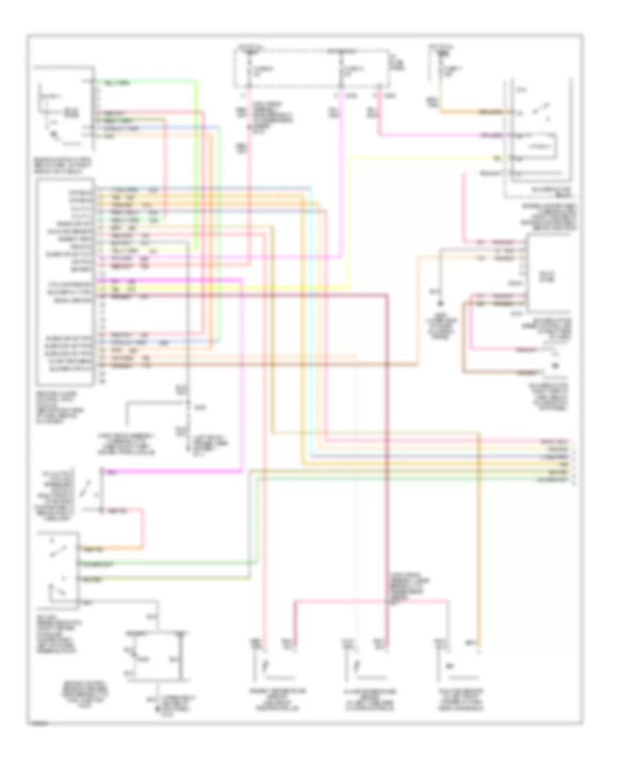 Электросхема кондиционера A/C, Авто A/C (1 из 2) для Mercury Sable LS 1998