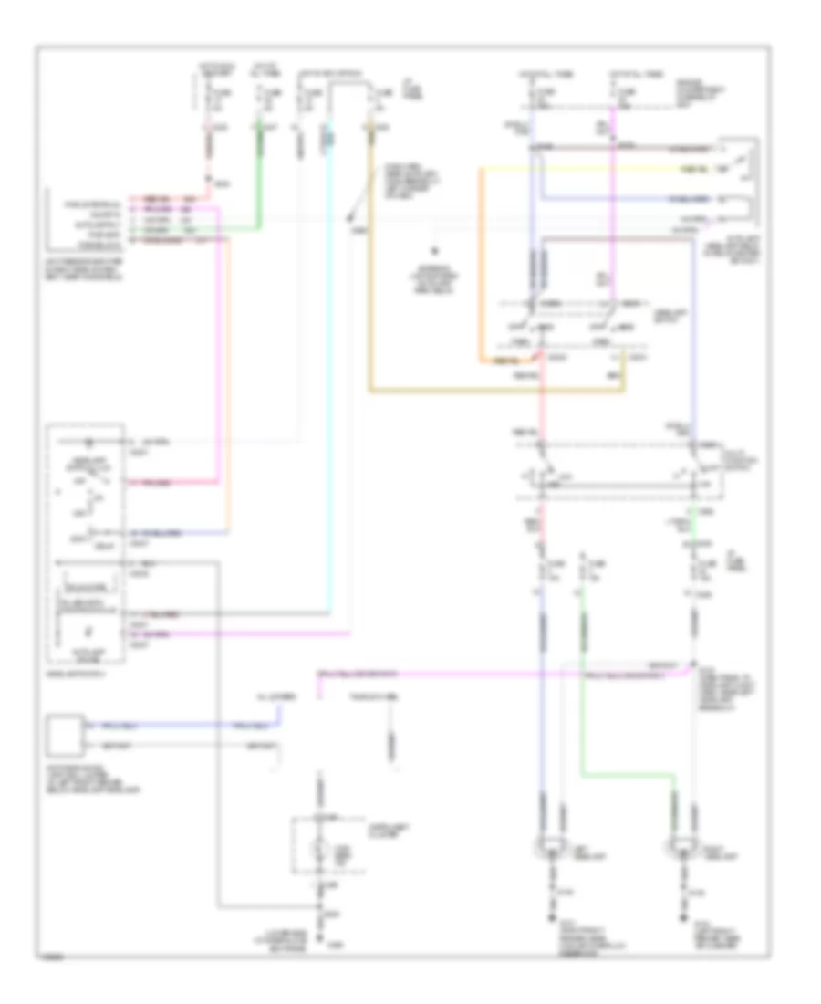 Autolamps Wiring Diagram without DRL for Mercury Sable LS 1998