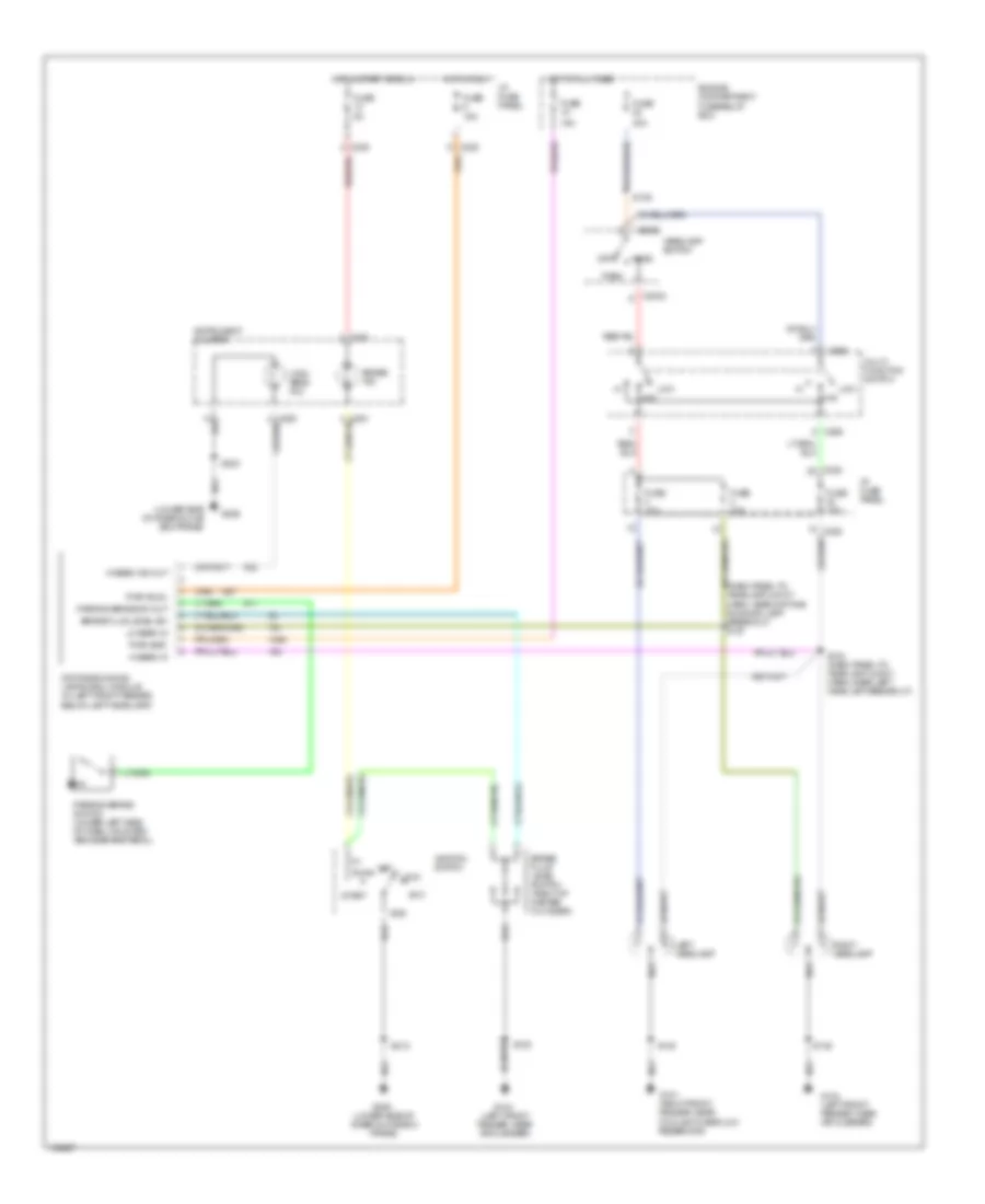 Headlamps Wiring Diagram with DRL for Mercury Sable LS 1998