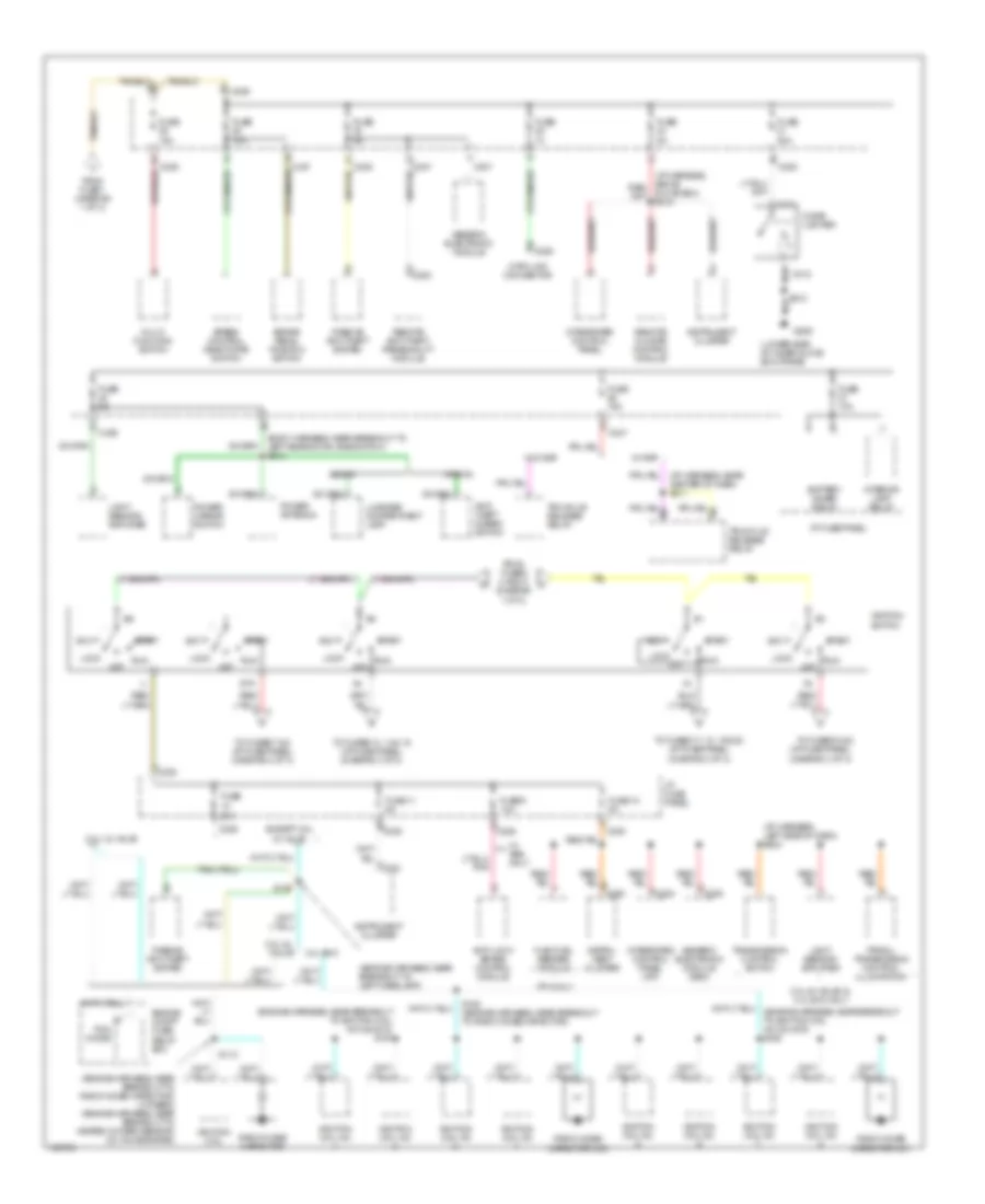 Power Distribution Wiring Diagram 2 of 3 for Mercury Sable LS 1998