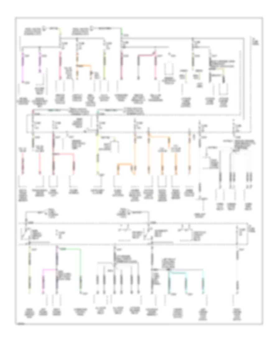 Power Distribution Wiring Diagram 3 of 3 for Mercury Sable LS 1998