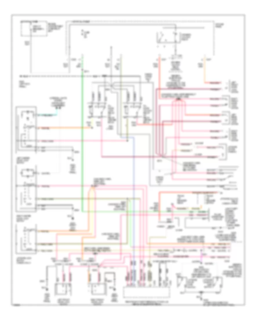 Power Door Lock Wiring Diagram for Mercury Sable LS 1998