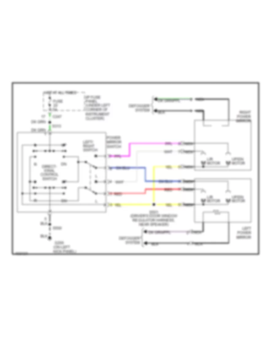 Power Mirror Wiring Diagram for Mercury Sable LS 1998