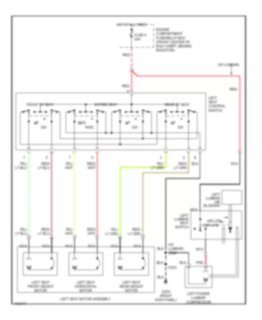 Power  Lumbar Seat Wiring Diagram for Mercury Sable LS 1998