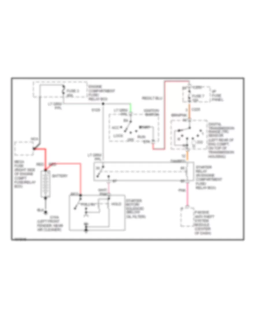 3 0L 24 Valve Starting Wiring Diagram for Mercury Sable LS 1998