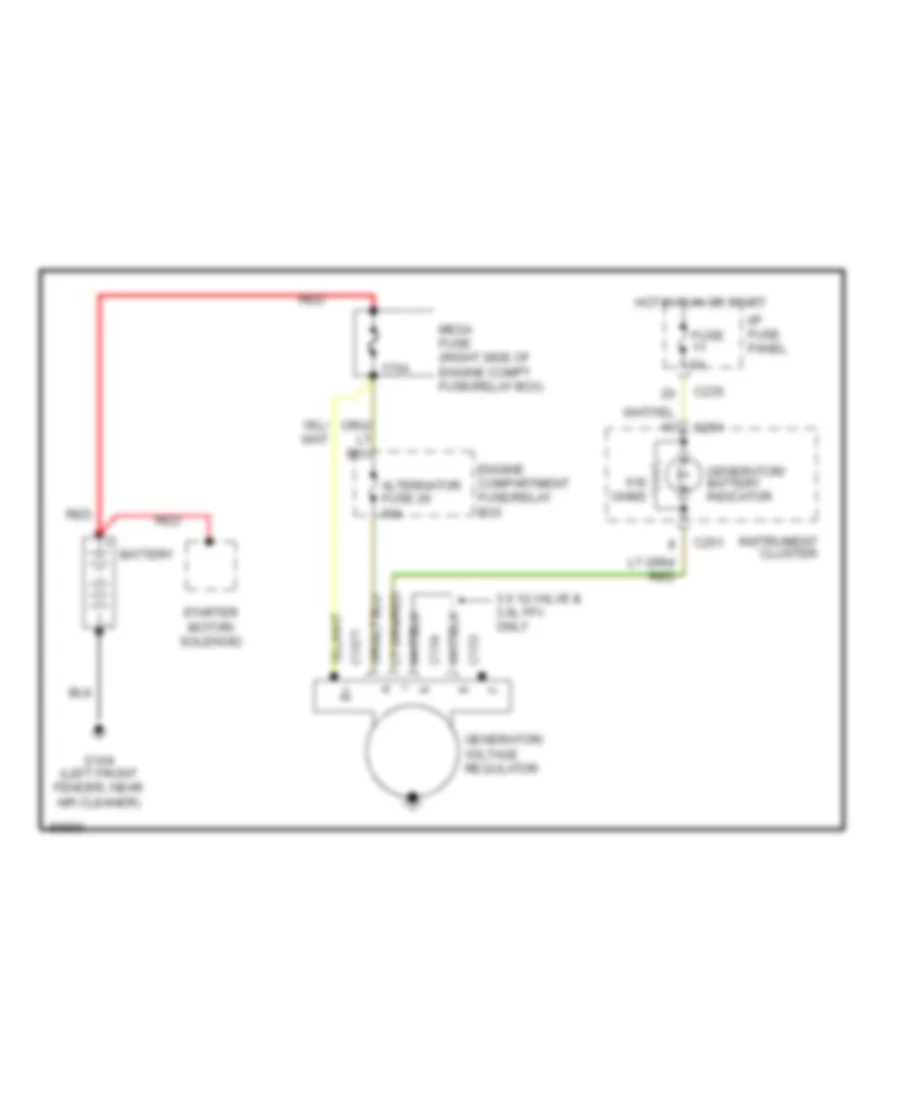 Charging Wiring Diagram for Mercury Sable LS 1998