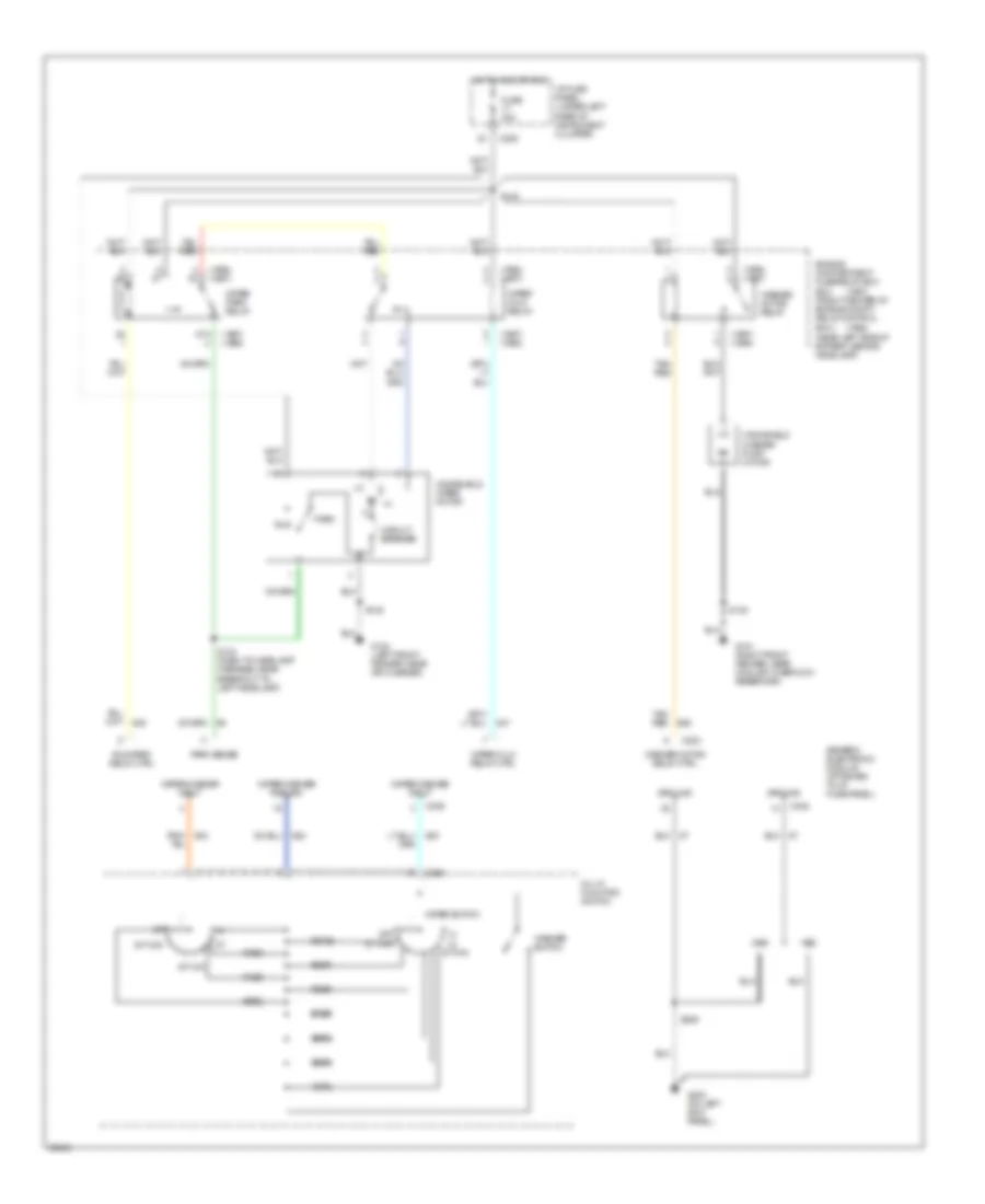 Front Wiper Washer Wiring Diagram for Mercury Sable LS 1998