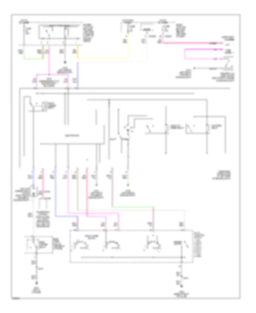 Электросхема передних стеклоочистителей дворников и омывателя лобового стекла для Mercury Mountaineer 2009