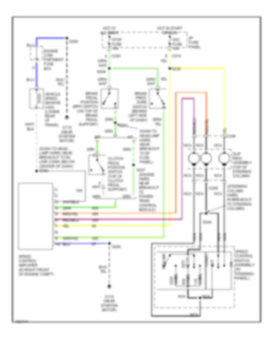Cruise Control Wiring Diagram for Mercury Tracer GS 1998
