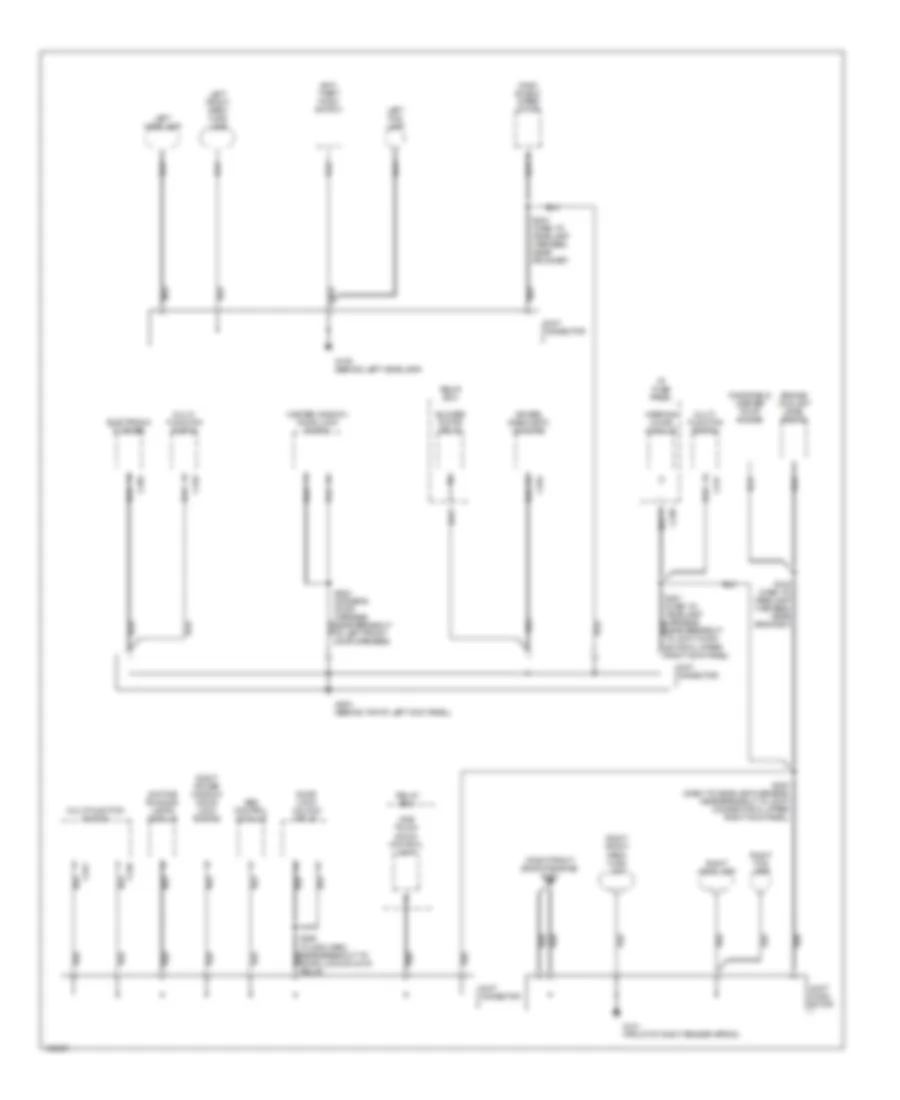 Ground Distribution Wiring Diagram 1 of 3 for Mercury Tracer GS 1998