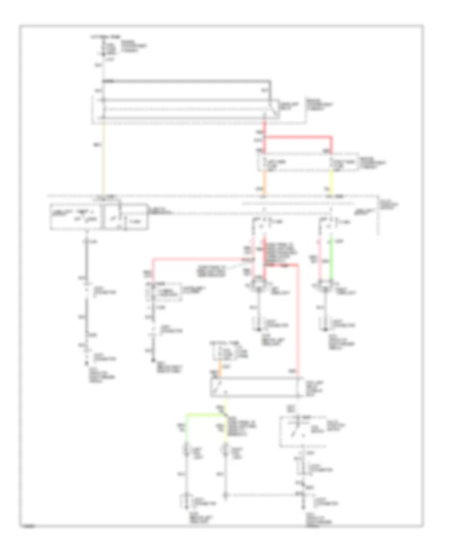Headlight Wiring Diagram, without DRL for Mercury Tracer GS 1998
