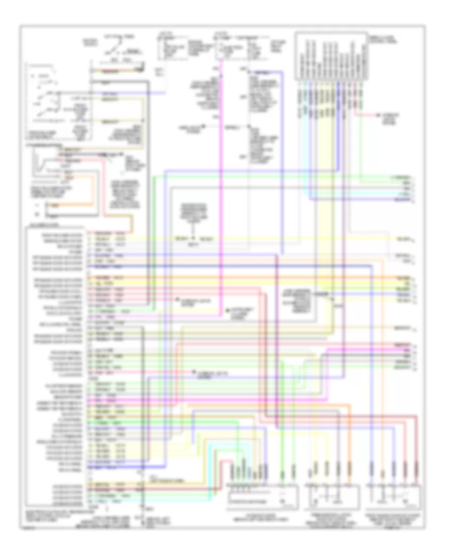 Электросхема кондиционера A/C, Авто A/C (1 из 2) для Mercury Villager GS 1998