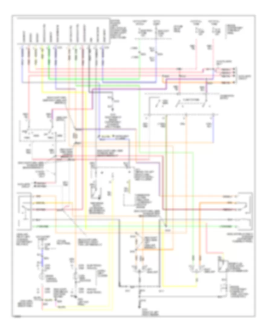 Headlamps Wiring Diagram, with DRL for Mercury Villager GS 1998