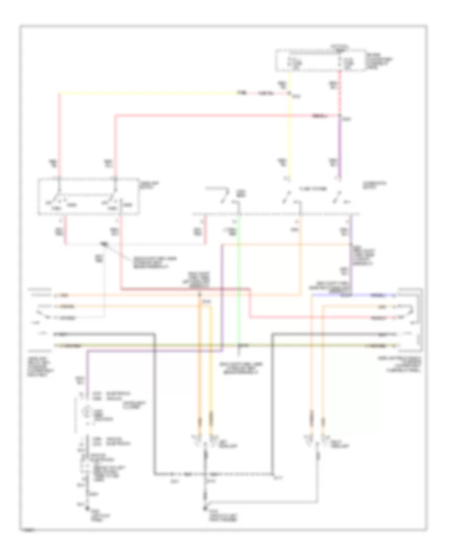 Headlamps Wiring Diagram, without DRL for Mercury Villager GS 1998