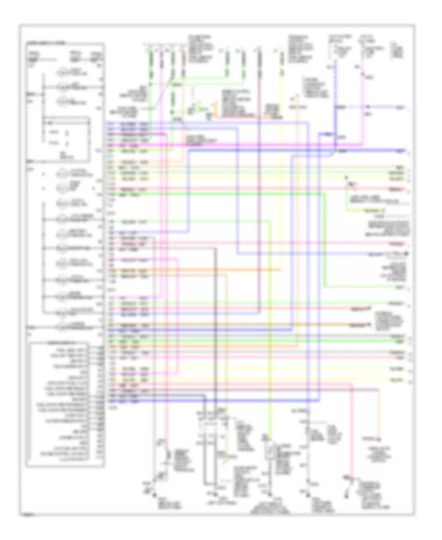 Electronic Cluster Wiring Diagram (1 of 2) for Mercury Villager GS 1998