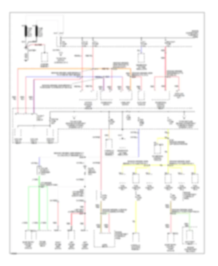 Power Distribution Wiring Diagram 1 of 4 for Mercury Villager GS 1998