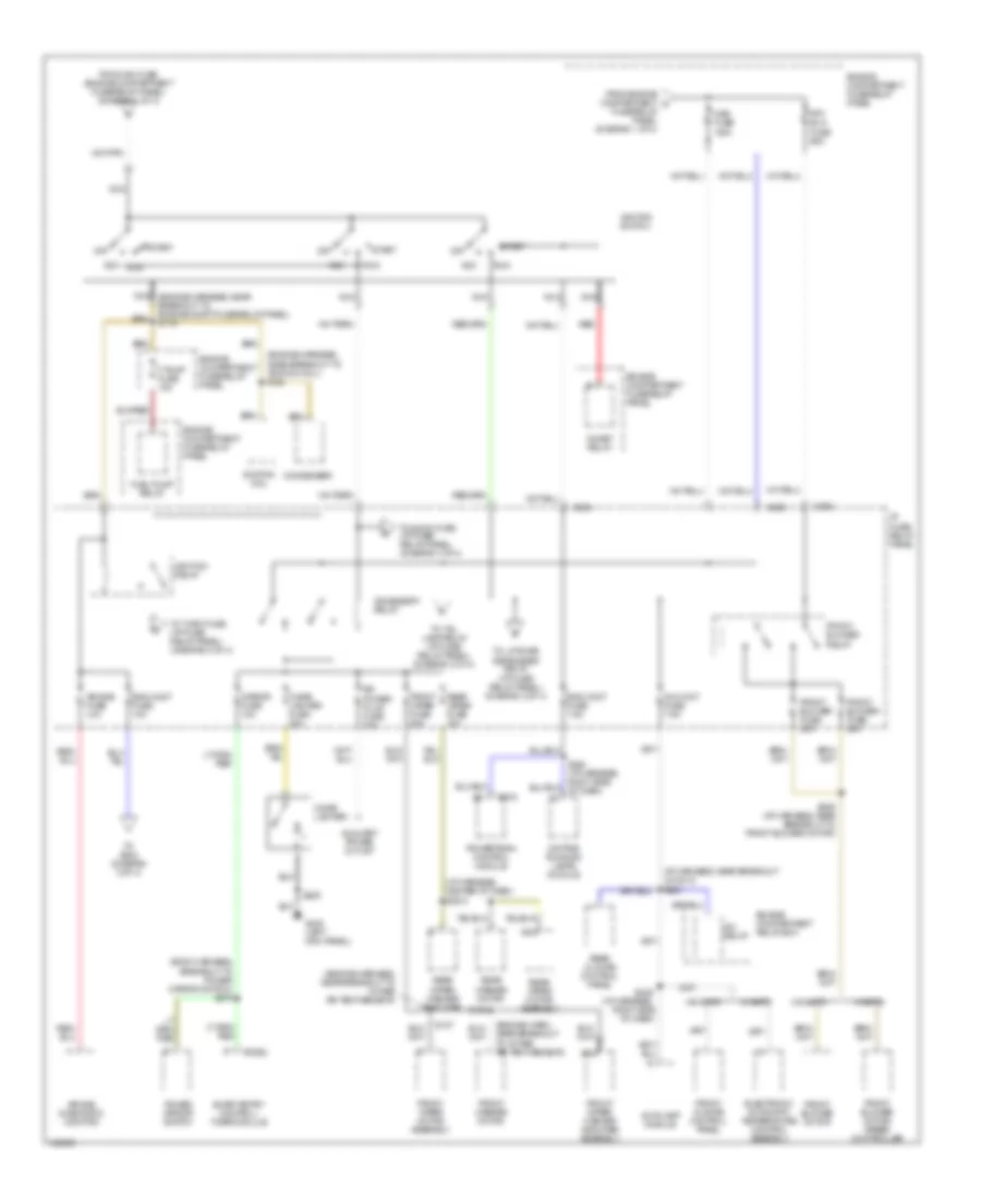 Power Distribution Wiring Diagram (2 of 4) for Mercury Villager GS 1998