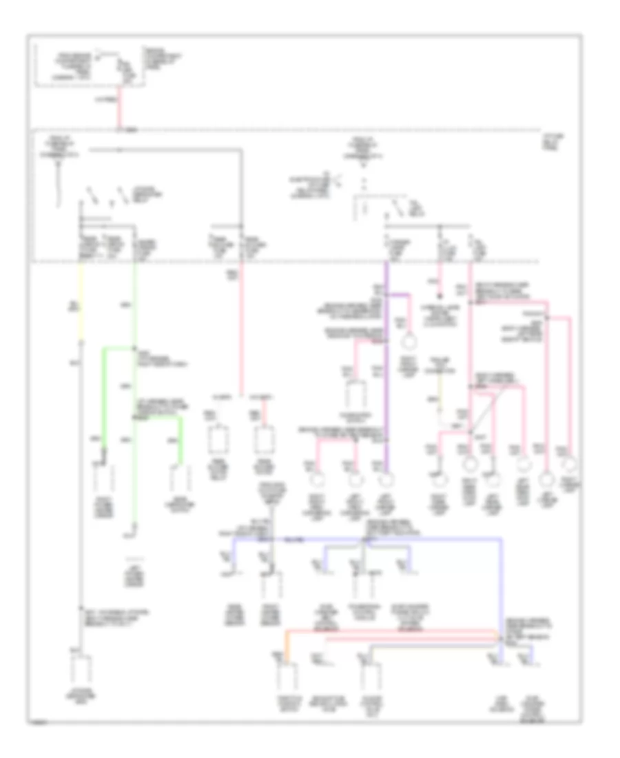 Power Distribution Wiring Diagram (3 of 4) for Mercury Villager GS 1998