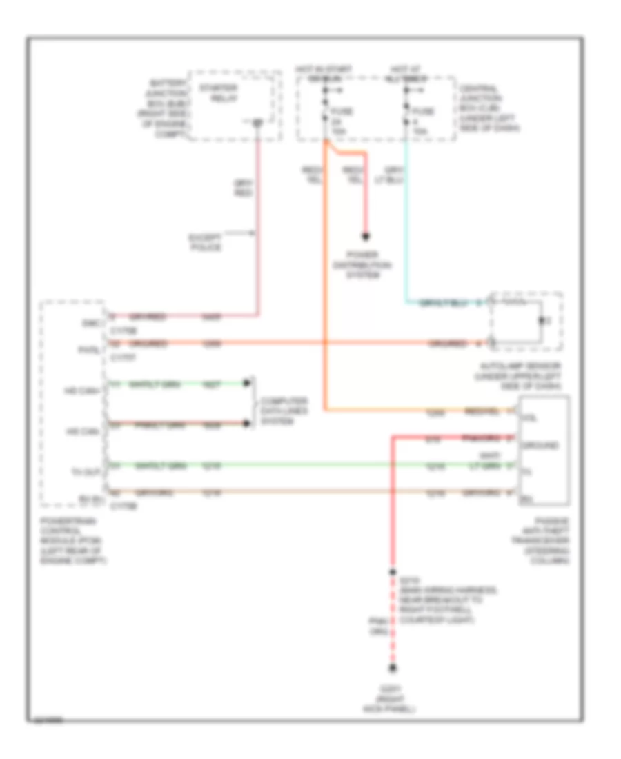 Passive Anti theft Wiring Diagram for Mercury Grand Marquis LS 2010