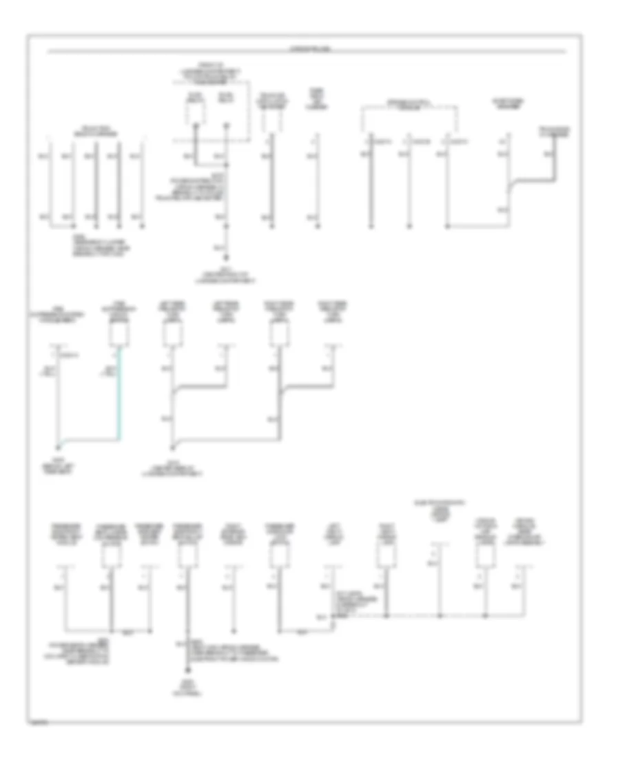Ground Distribution Wiring Diagram 4 of 4 for Mercury Grand Marquis LS 2010