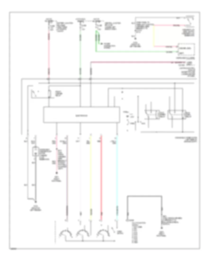 Электросхема стеклоочистителя, дворников и омывателя для Mercury Grand Marquis LS 2010