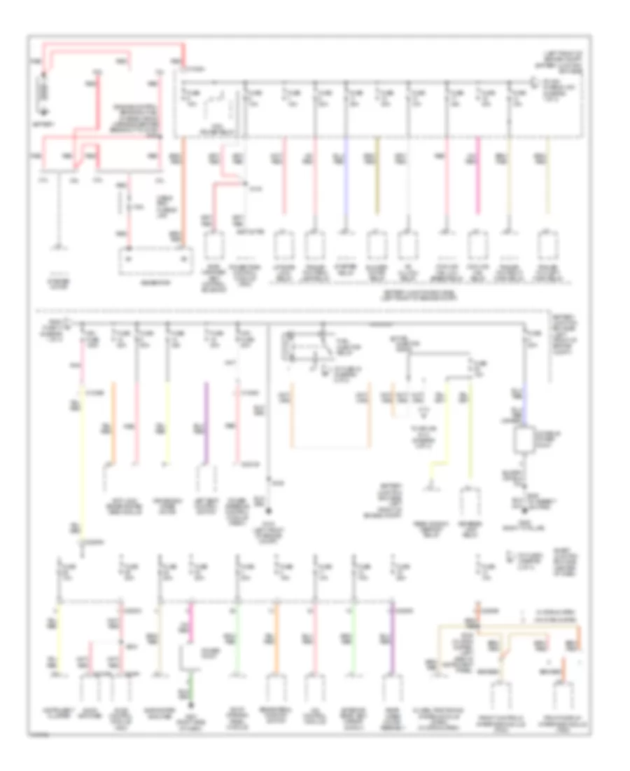 Power Distribution Wiring Diagram Except Hybrid 1 of 4 for Mercury Mariner 2010