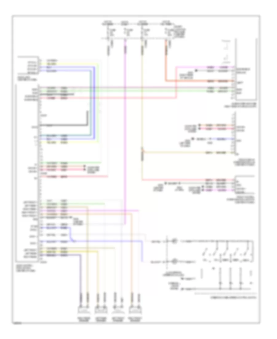 Premium Radio Wiring Diagram, Except Hybrid without Navigation for Mercury Mariner 2010