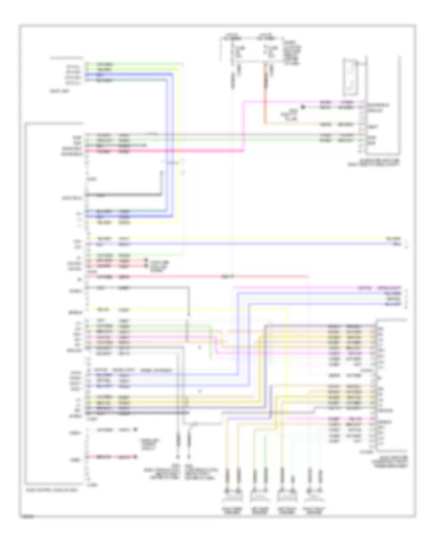 Premium Radio Wiring Diagram, Hybrid with Audio Amplifier (1 of 2) for Mercury Mariner 2010