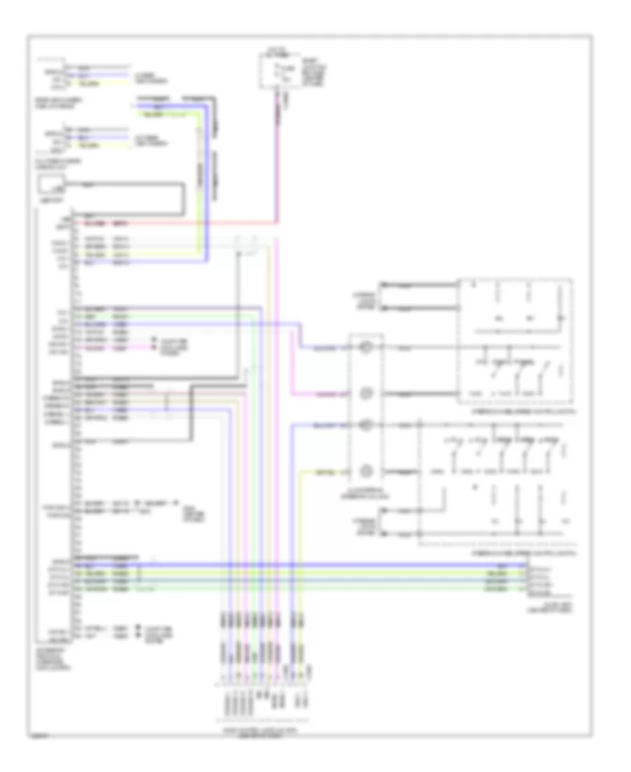 SYNC Radio Wiring Diagram, Except Hybrid for Mercury Mariner 2010