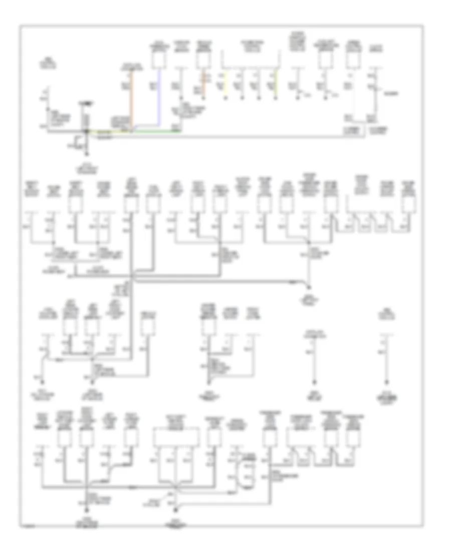 Ground Distribution Wiring Diagram 1 of 3 for Mercury Cougar 1999